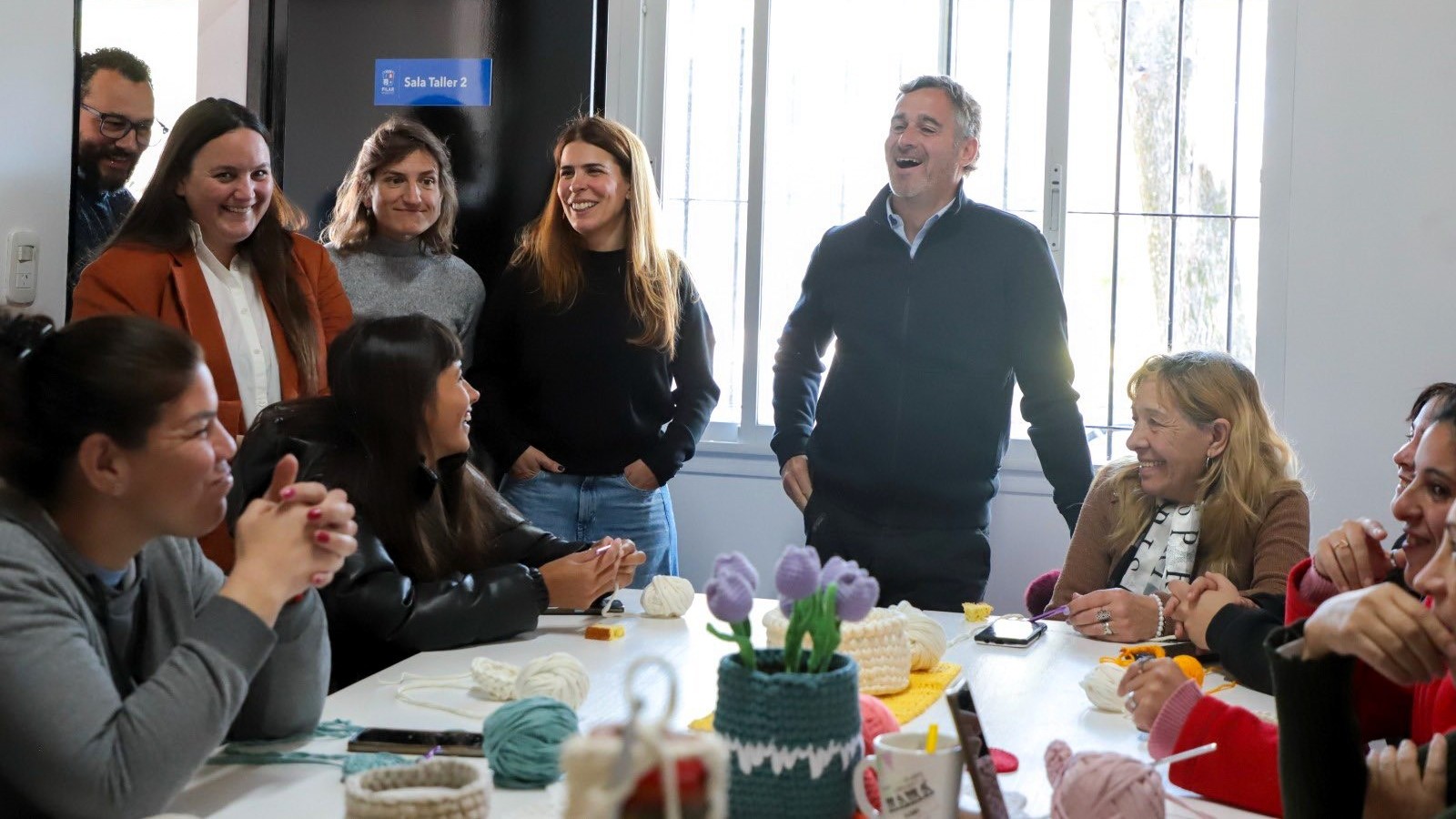 Federico Achával y Soledad Peralta recorrieron la Casa de Desarrollo Humano de El Rocío en Pilar